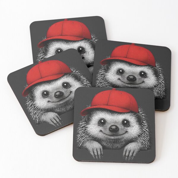 Item preview, Cool Hedgehog in Red Cap – Cute Animal  designed and sold by SkyTastic.