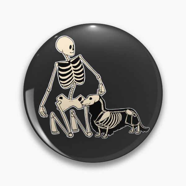 Item preview, Skeleton Dog Handler - Longhaired Dachshund designed and sold by Spinyflowerart.