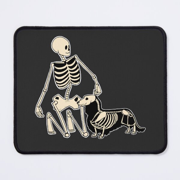 Item preview, Skeleton Dog Handler - Longhaired Dachshund designed and sold by Spinyflowerart.