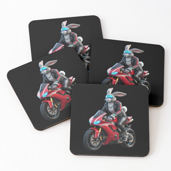 Item preview, Biker Bunny – Rebel Style designed and sold by Ahau Designs.