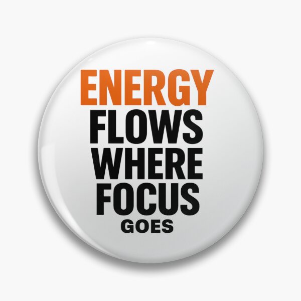 Item preview, Energy Flows Where Focus Goes | Bold Motivational Quote designed and sold by CraftedByEva.