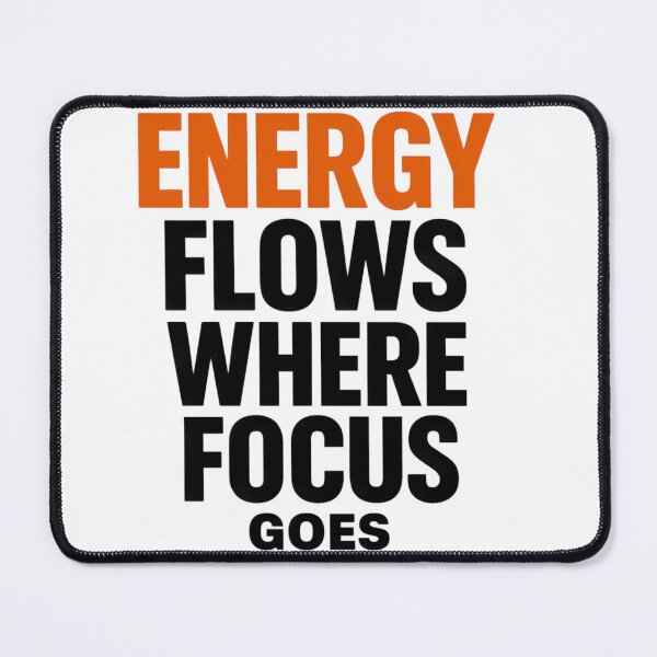 Item preview, Energy Flows Where Focus Goes | Bold Motivational Quote designed and sold by CraftedByEva.