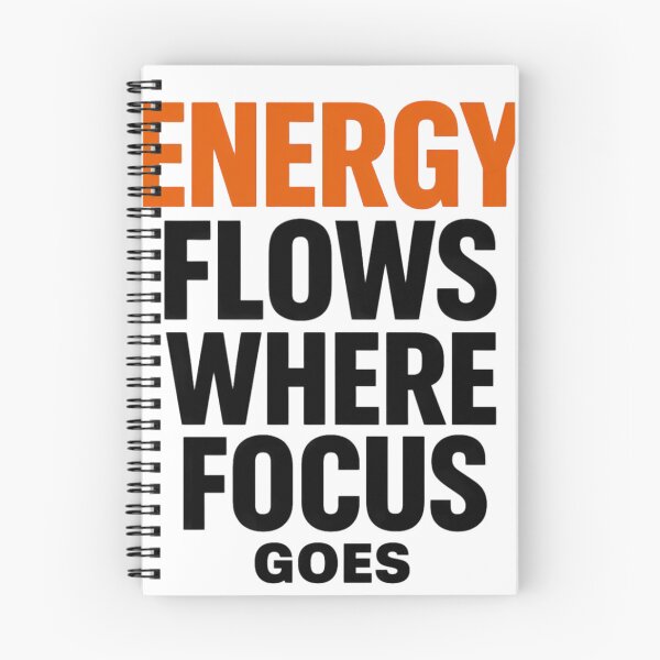 Item preview, Energy Flows Where Focus Goes | Bold Motivational Quote designed and sold by CraftedByEva.