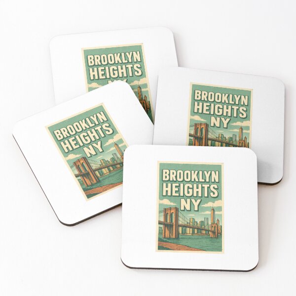 Item preview, Brooklyn Heights NY – Vintage Brooklyn Bridge Poster Style designed and sold by AmeliaKrysiak.