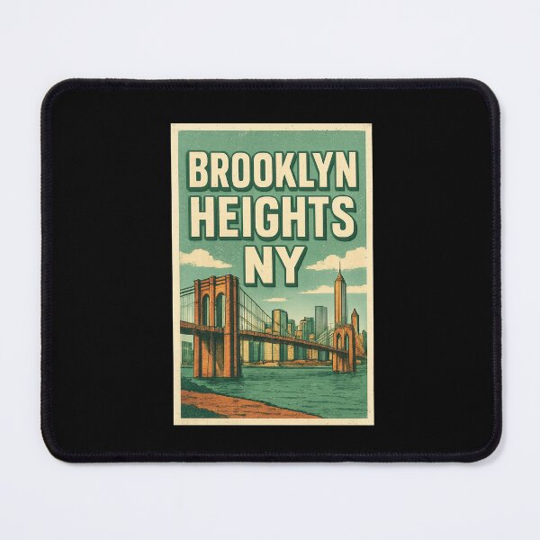 Item preview, Brooklyn Heights NY – Vintage Brooklyn Bridge Poster Style designed and sold by AmeliaKrysiak.