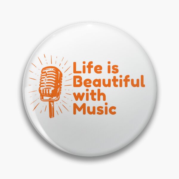 Item preview, Life is Beautiful with Music T-Shirt | Music Lovers Sticker Design designed and sold by VainPro.