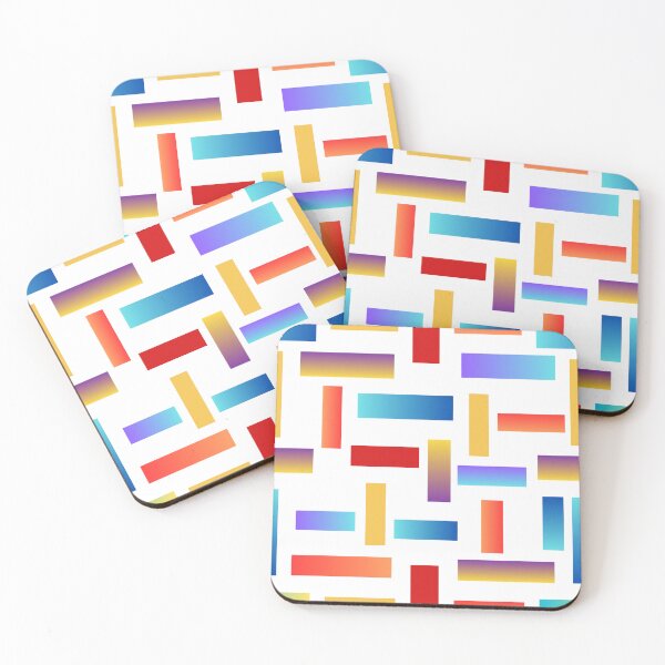 Item preview, Colourful Gradient Rectangle Mosaic Pattern – Retro Abstract Seamless On designed and sold by DesigntshirtWB.