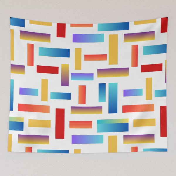 Item preview, Colourful Gradient Rectangle Mosaic Pattern – Retro Abstract Seamless On designed and sold by DesigntshirtWB.