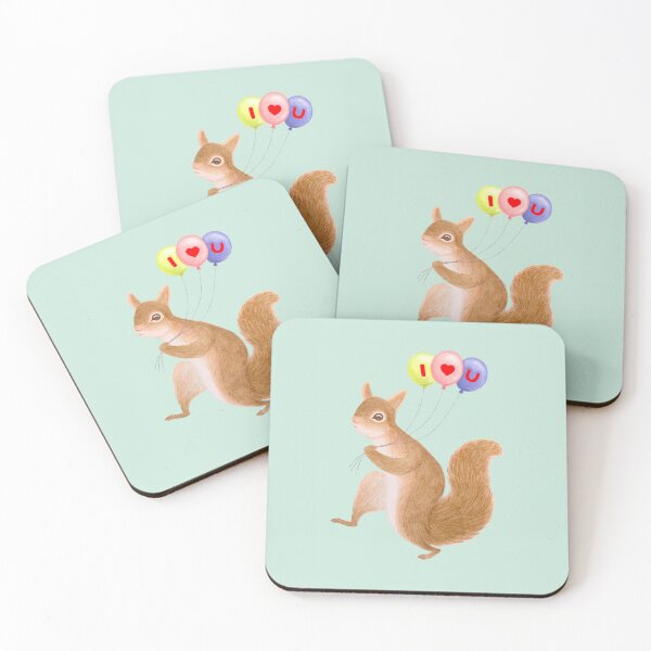 Item preview, Love U Squirrel with Balloons designed and sold by Ida Taing.