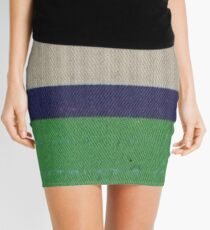 CREAM BLUE BAND GREEN Mini Skirt