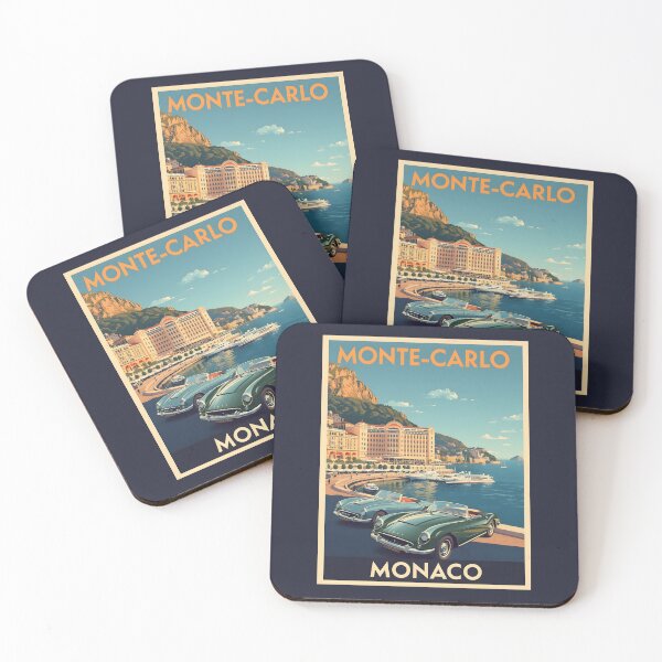 Item preview, A Vintage Travel Illustration of Monte Carlo - Monaco  designed and sold by GoodOldVintage.