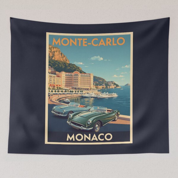 Item preview, A Vintage Travel Illustration of Monte Carlo - Monaco  designed and sold by GoodOldVintage.