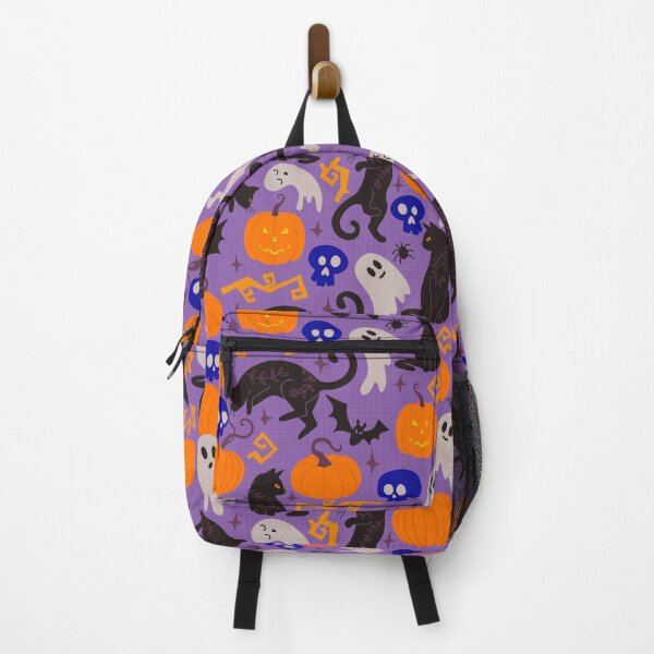 Item preview, Halloween Black Cats with Pumpkins and Ghost Pattern designed and sold by Farissa Designs.