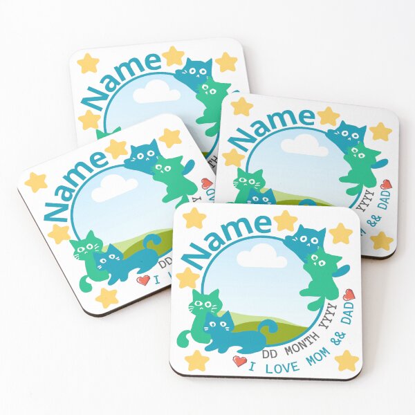 Item preview, Cute Colorful Cats Personalized Mug or Shirt Design for Baby Boy designed and sold by MonyVeli.