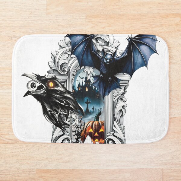 Item preview, Gothic Halloween Bat and Crow Design – Spooky Pumpkin Artwork designed and sold by Pandositive.