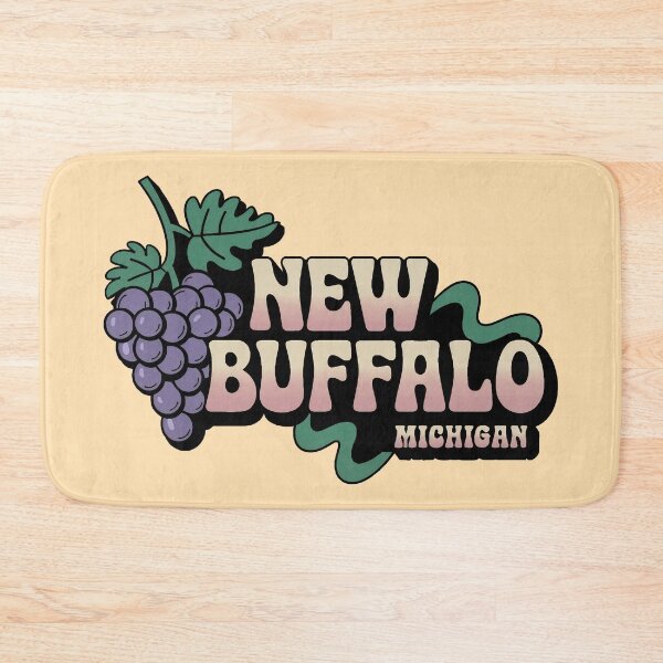 Item preview, New Buffalo Michigan Grapes 70s Retro Decal designed and sold by TheOldMittenIllustrated.