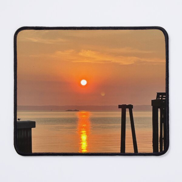 Item preview, Red Sunrise at Fort Worden – Smoky Pacific Northwest Sky designed and sold by Alaska Magick.