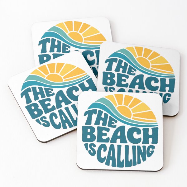 Item preview, The Beach Is Calling Retro Summer Vibes Vintage Aesthetic Ocean Sunset Surf Coastal Graphic Design designed and sold by Fashion Art Gifts ⭐⭐⭐⭐⭐.