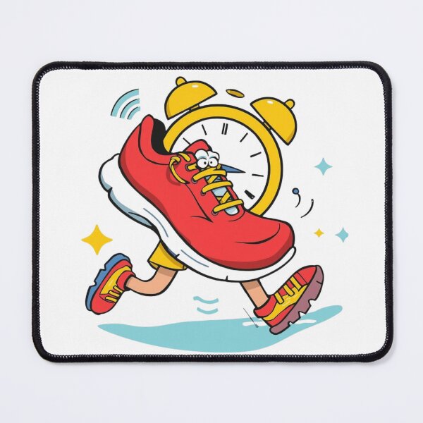 Item preview, Funny Running Shoe T-Shirt – Cartoon Sneaker with Alarm Clock Design designed and sold by ZYNORAworld.