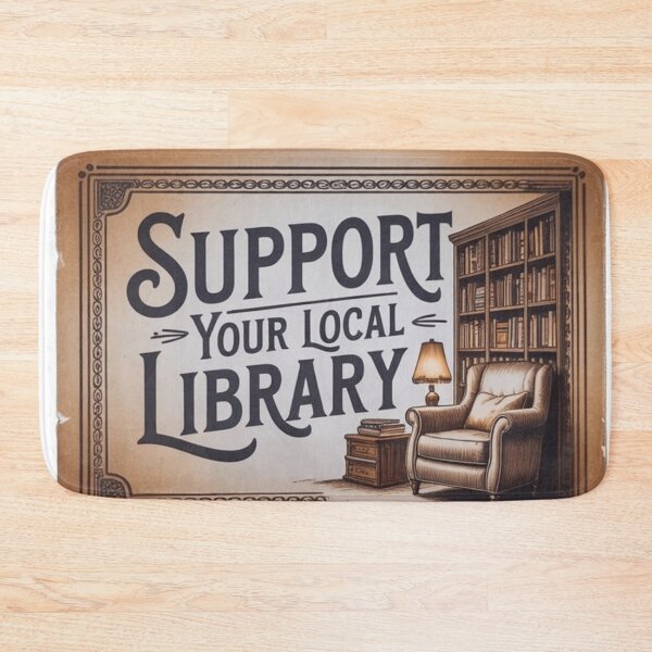 Item preview, Support Your Local Library | Book Lover Gift for Readers, Teachers, Students & Librarians designed and sold by sadedream.