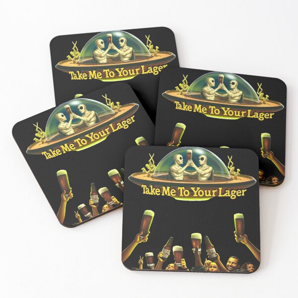 Item preview, funny drinking Alien Beer Invasion designed and sold by Uglyandcute.