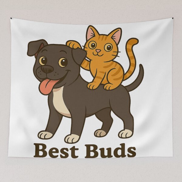 Item preview, “Ride or Purr: Pitbull & Tabby Duo” designed and sold by Jaded's Cute Clips.