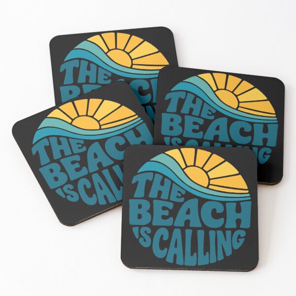 Item preview, The Beach Is Calling Retro Summer Vibes Vintage Aesthetic Ocean Sunset Surf Coastal Graphic Retro Design designed and sold by Fashion Art Gifts ⭐⭐⭐⭐⭐.