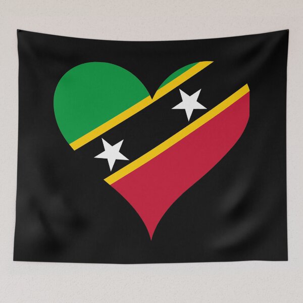 Item preview, Saint Kitts and Nevis Heart Flag designed and sold by NTGUILTY.