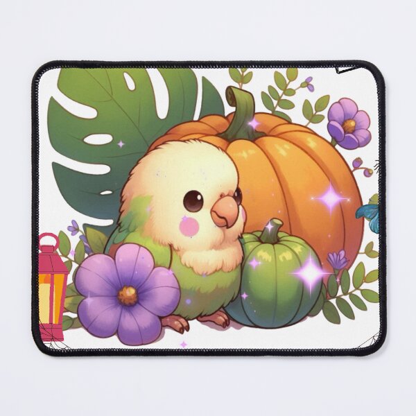 Item preview, Autumn Pumpkin Parrot – Cute Tropical Fall Bird Illustration designed and sold by Sugar Wisdom .