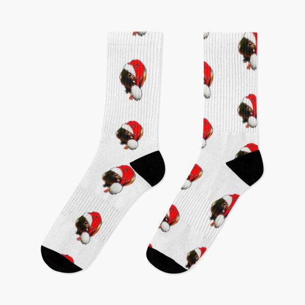 Item preview, Calico Guinea Pig Wearing a Santa Hat –  animalzinhats designed and sold by Ashley’sAnimalz.