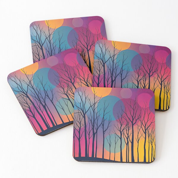 Item preview, Colourful night in a forest designed and sold by SpeckAndLook.