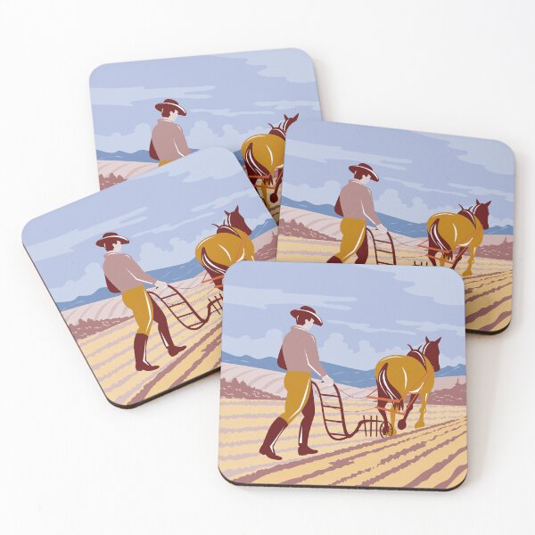 Item preview, Farmer in Palouse Eastern Washington State WPA Art designed and sold by patrimonio.