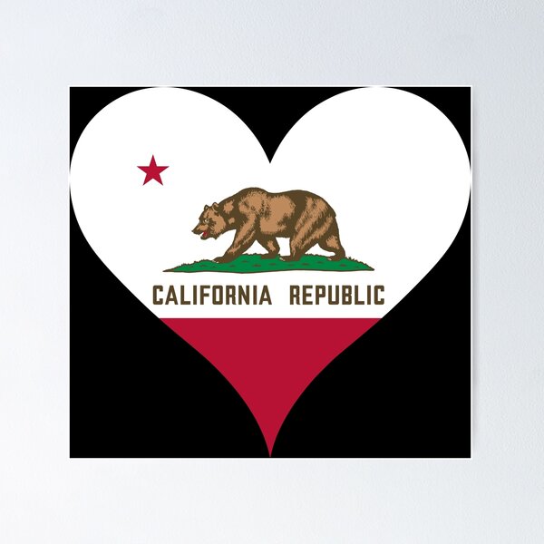 Item preview, California Heart Flag designed and sold by NTGUILTY.