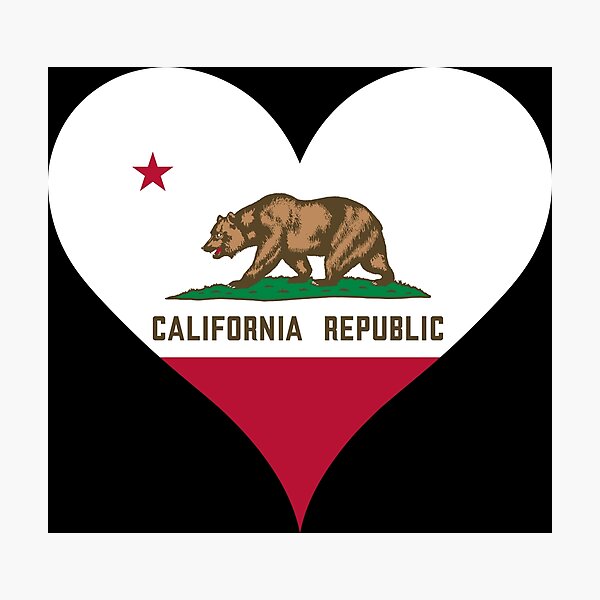 Item preview, California Heart Flag designed and sold by NTGUILTY.