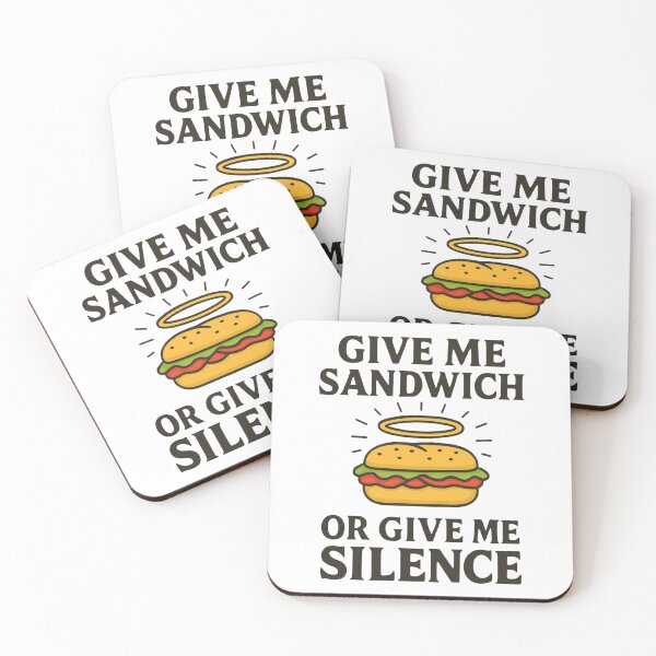 Item preview, Give Me Sandwich or Give Me Silence – Funny Protest Parody designed and sold by jelonkaa.
