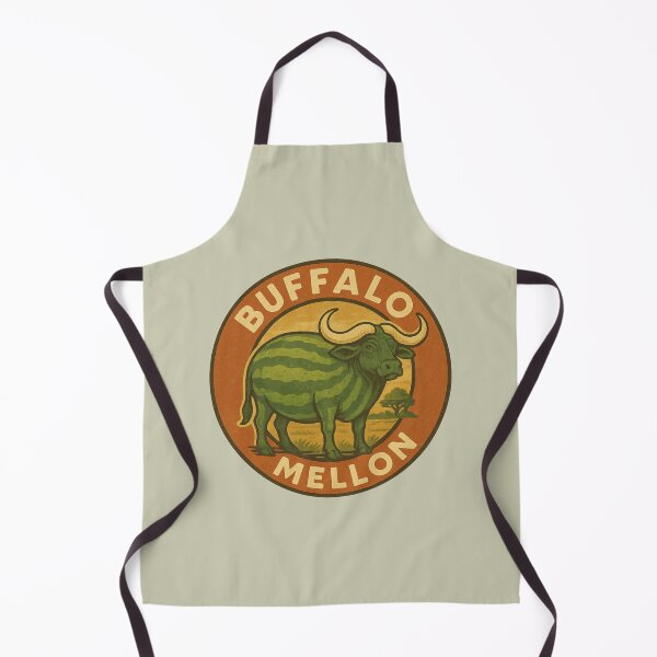 Item preview, Buffalo Mellon – Funny Retro Animal Pun designed and sold by hangmeart.