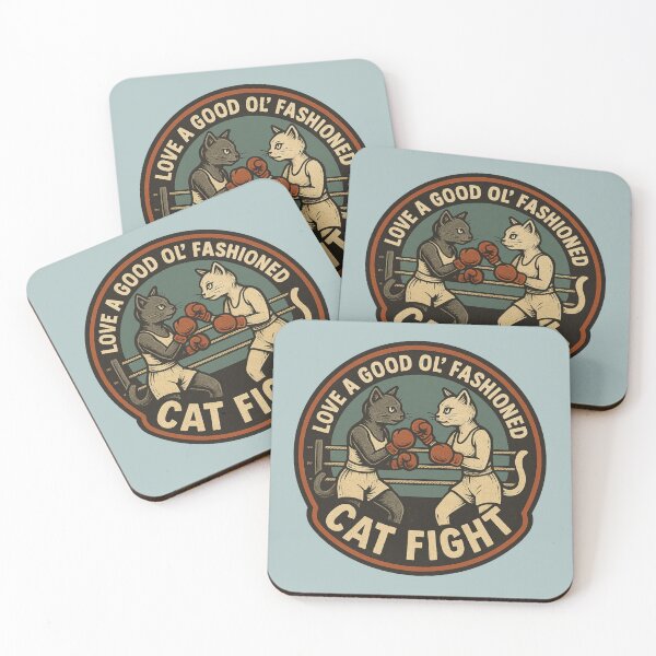 Item preview, Cat Fight – Funny Retro Boxing designed and sold by hangmeart.