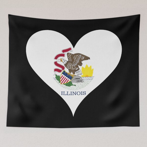 Item preview, Illinois Heart Flag designed and sold by NTGUILTY.