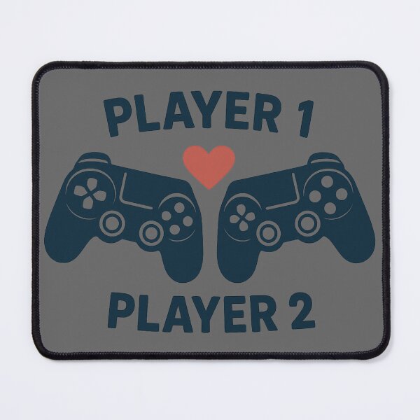 Item preview, Couple Gaming T-Shirt – Player 1 Player 2 Matching Controllers with Heart designed and sold by darkan1.