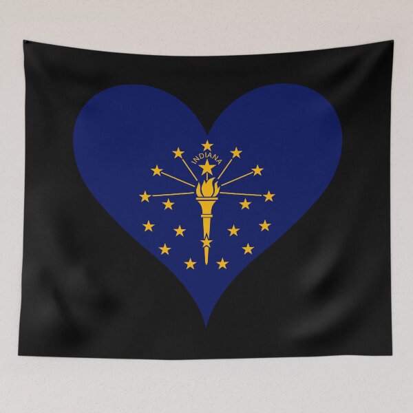 Item preview, Indiana Heart Flag designed and sold by NTGUILTY.