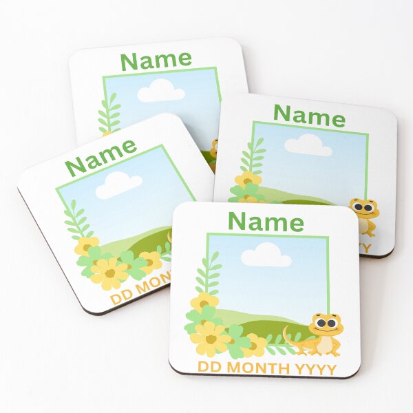 Item preview, Cute Yellow Gecko with Flowers Personalized Mug for Baby Boy  designed and sold by MonyVeli.
