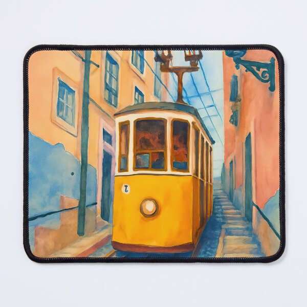 Item preview, Lisbon Tram Yellow – Poster designed and sold by LalaMyArt.