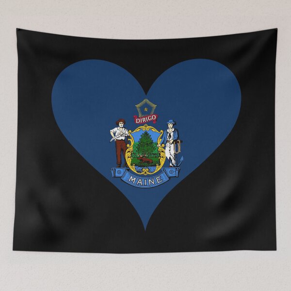 Item preview, Maine Heart Flag designed and sold by NTGUILTY.