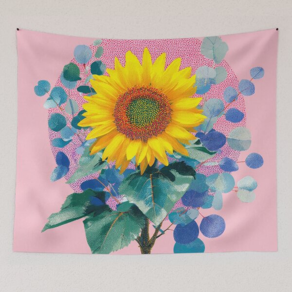 Item preview, Sunflower and Eucalyptus Pink Glow designed and sold by scicilysimonee.