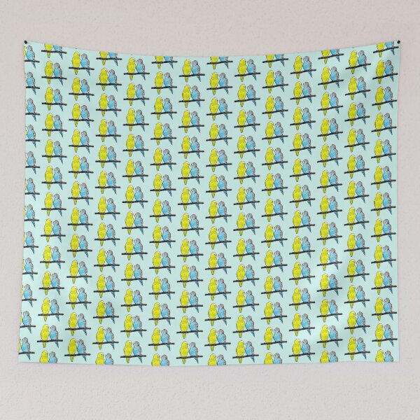 Item preview, parakeets designed and sold by Sarah Gorges.
