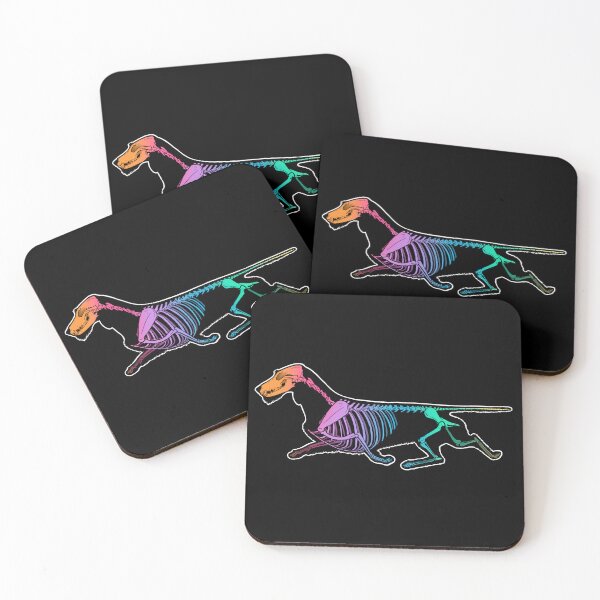 Item preview, Dachshund (Wirehaired) Skeleton - Rainbow designed and sold by Spinyflowerart.