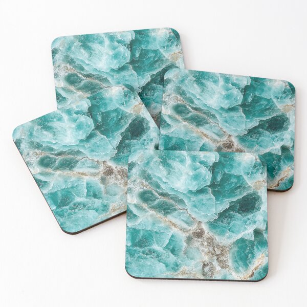 Item preview, Glossy Turquoise Crystal Seamless Pattern – Elegant Mineral Texture designed and sold by DigitaICraft.