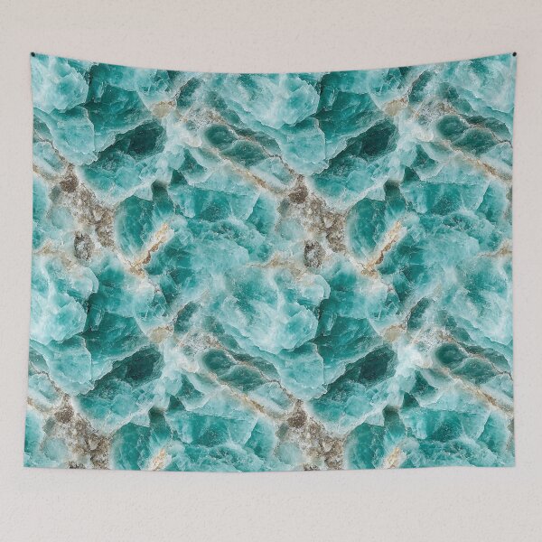 Item preview, Glossy Turquoise Crystal Seamless Pattern – Elegant Mineral Texture designed and sold by DigitaICraft.