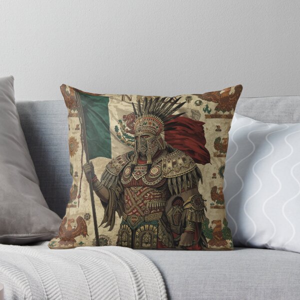 Item preview, Aztec Warrior with Mexican Flag – Ancient Symbols & Modern Pride designed and sold by HCNDesign.