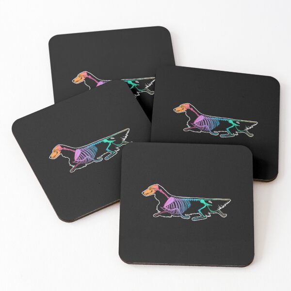 Item preview, Dachshund (Longhaired) Skeleton - Rainbow designed and sold by Spinyflowerart.